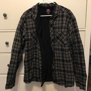 EUC Unisex Quicksilver Sherpa Lined Flannel
